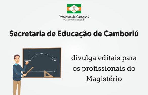 Inscrições para processos seletivos de profissionais do magistério de Camboriú iniciam nesta semana