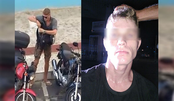 Homem filmado roubando bateria de moto é preso pela PM