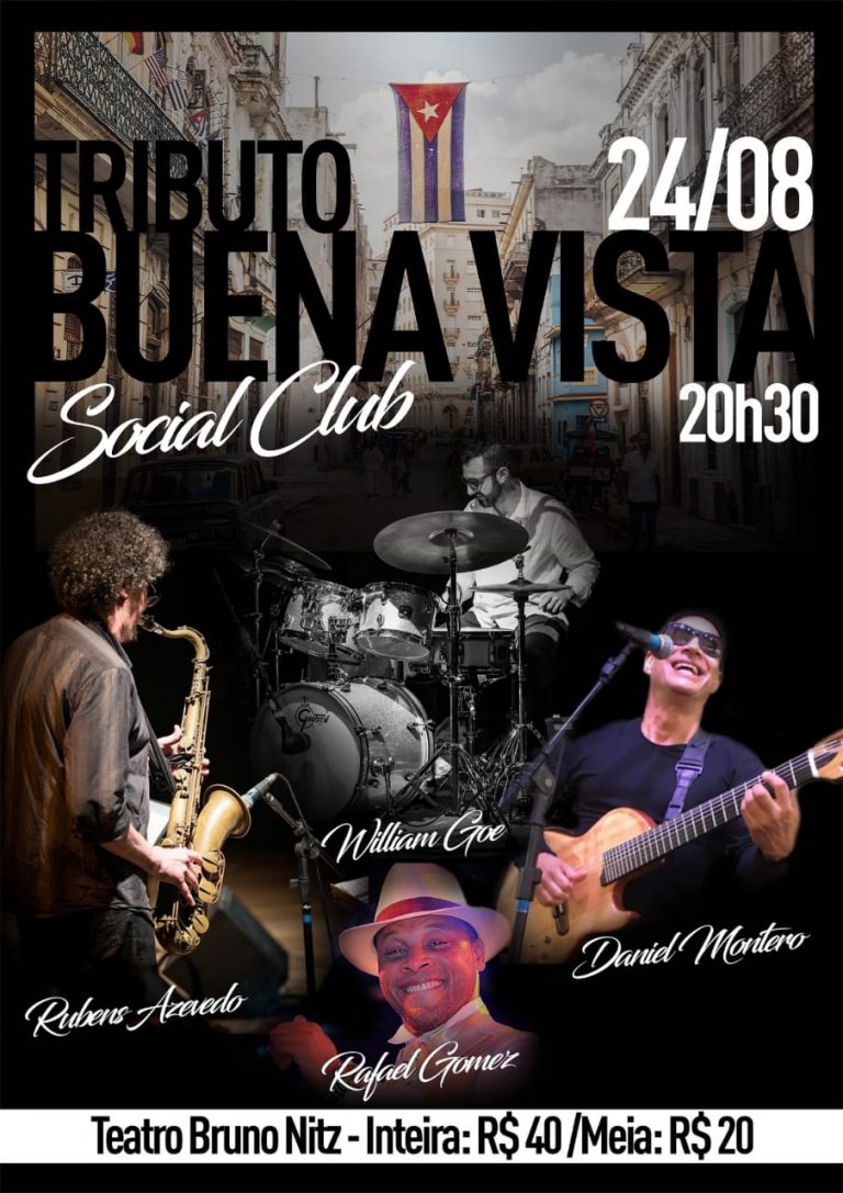 Teatro Bruno Nitz terá “Tributo a Buena Vista Social Club” nesta sexta-feira
