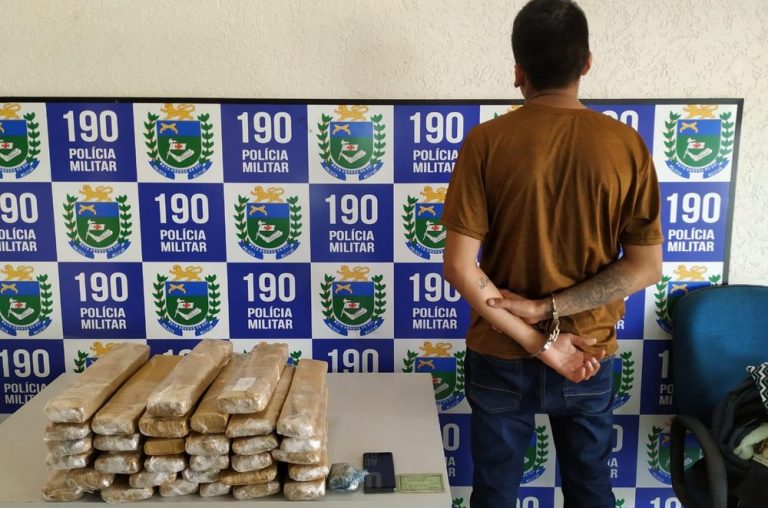 Catarinense é preso em MS com 30 quilos de maconha