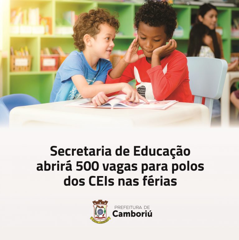 Secretaria de Educação de Camboriú abrirá 500 vagas para polos dos CEIs nas férias