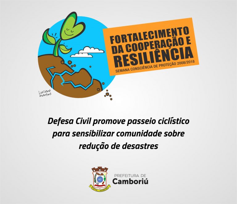Defesa Civil promove passeio ciclístico para sensibilizar comunidade sobre redução de desastres