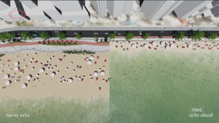 Projeto de alargamento da Praia Central é protocolado na Câmara
