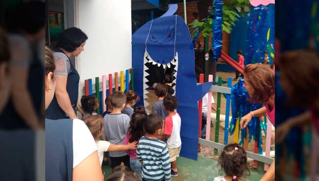 Crianças do NEI Pequeno Mundo aprendem sobre a história da Barra
