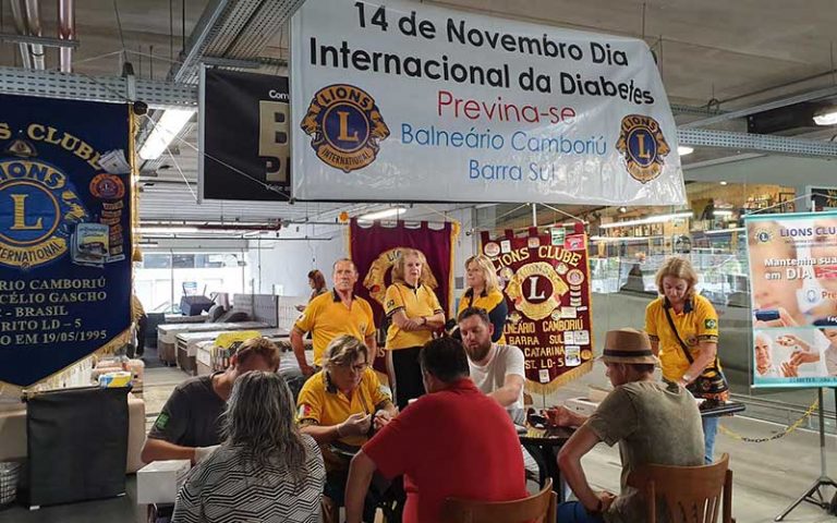 Lions Clubes promovem a campanha contra o diabetes na Passarela da Barra neste sábado (14)