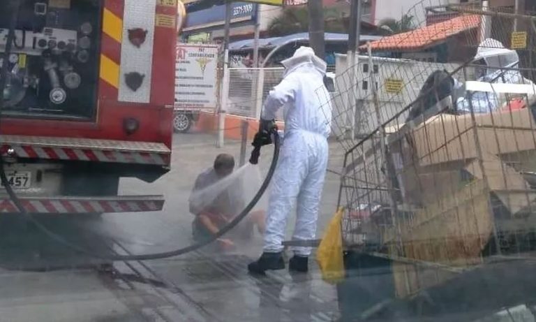 ‘Faria tudo de novo’, diz policial que levou mais de 100 picadas de abelhas durante salvamento