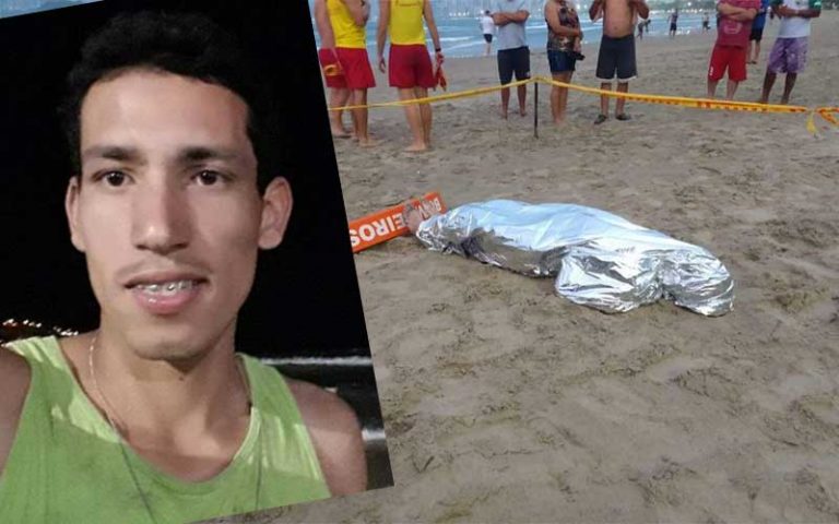 Jovem de 24 anos entra no mar bêbado e morre afogado na noite de Réveillon