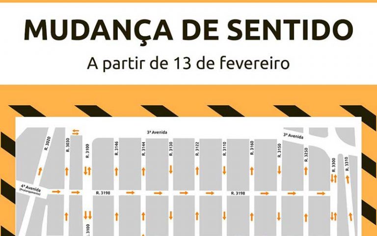 Prolongamento da 4ª Avenida terá alteração de sentido em 9 ruas
