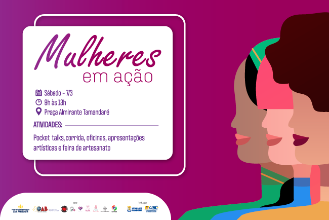 Atividades alusivas ao Dia Internacional da Mulher no próximo sábado (07)