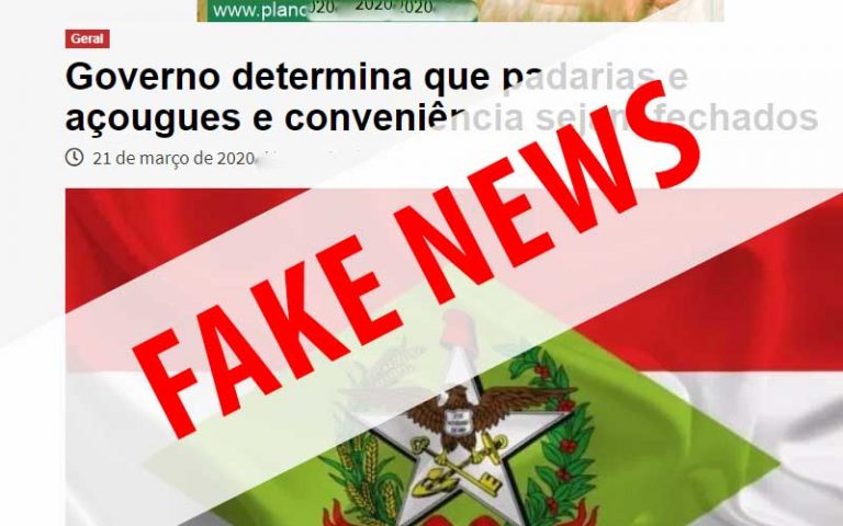 FAKE NEWS: Governo do Estado NÃO mandou fechar padarias