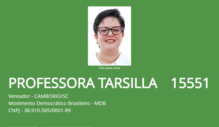Fala Candidato – Professora Tarsilla | MDB | Camboriú