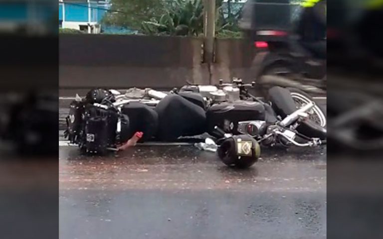 Mulher de 54 anos morre em acidente de moto na 101