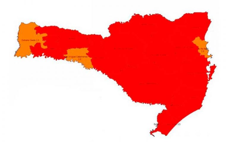 13 das 16 regiões do estado estão em nível gravíssimo para covid