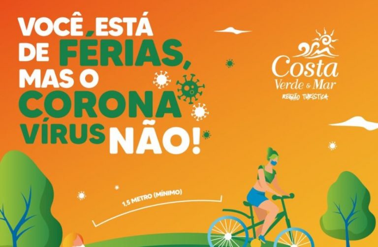 Campanha “Você está de férias, mas o Coronavírus não!” busca sensibilizar visitantes da Costa Verde & Mar (SC)