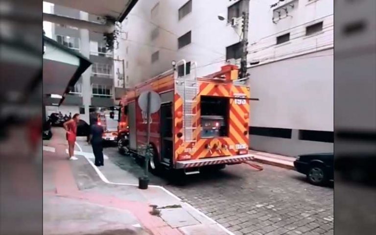 Incêndio em garagem de hotel movimenta bombeiros em BC