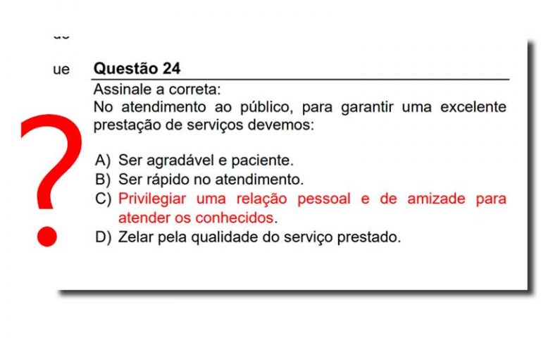 Resposta absurda em prova gera polêmica no seletivo de Camboriú