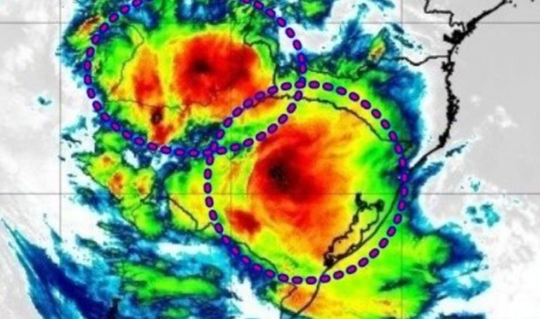 Ciclone avança para Santa Catarina e pode virar ‘ciclone bomba’
