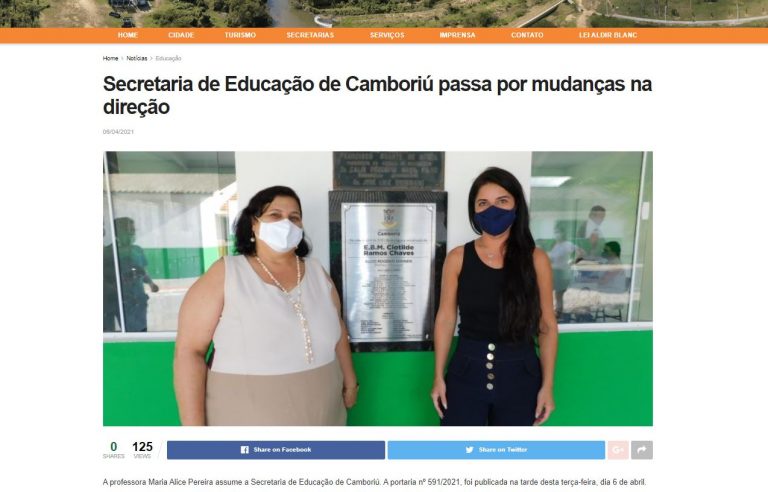 Nova secretária de Educação de Camboriú está nomeada ilegalmente
