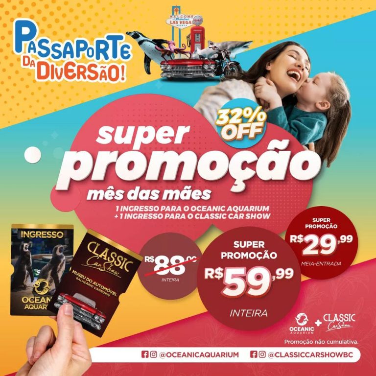 Mês das Mães tem super promoção no Oceanic Aquarium e Classic Car Show