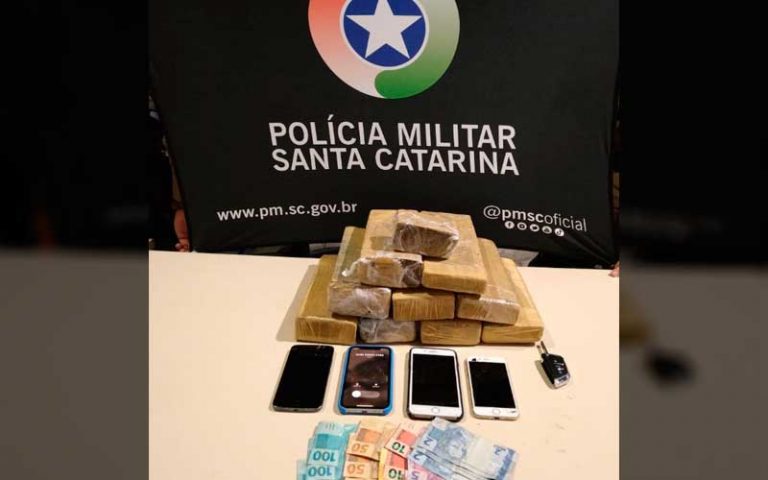 PM apreende mais de 10kg de maconha no Centro de BC