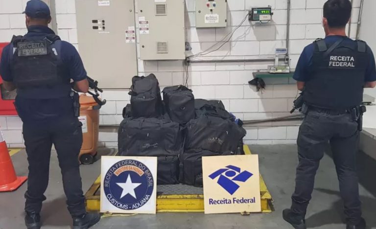 Receita apreende mais de 400 quilos de cocaína que iriam para a Espanha em porto de SC