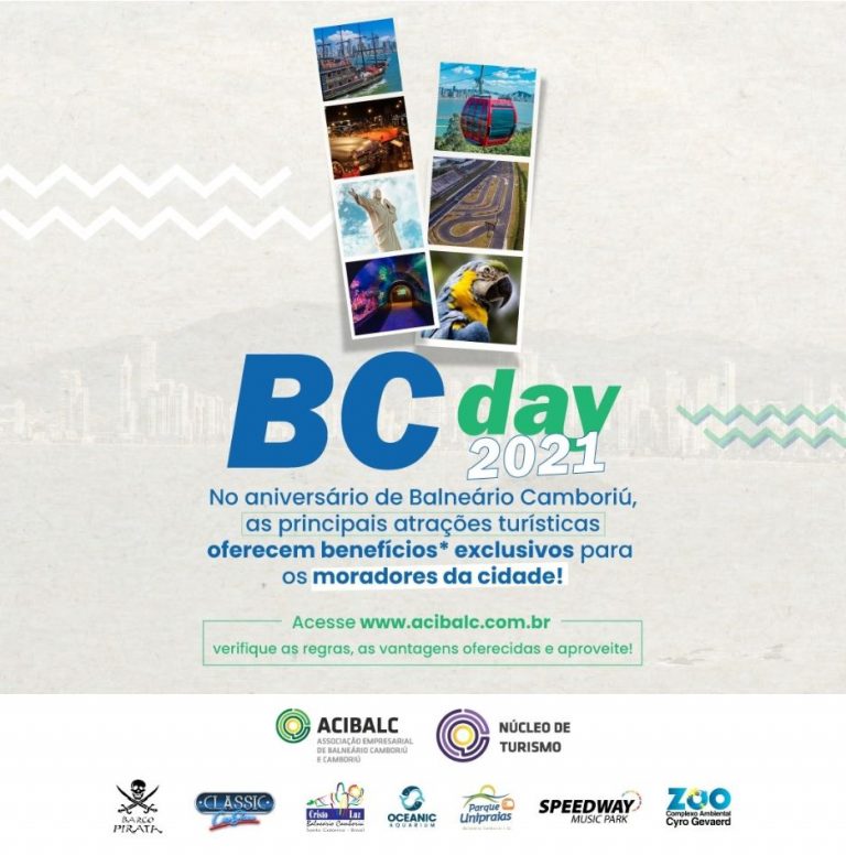 Moradores de Balneário Camboriú e Camboriú terão descontos especiais em atrativos turísticos no BC DAY