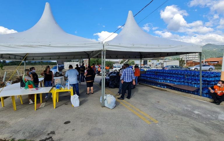 Base é montada no Jardim Europa para coleta e distribuição de donativos