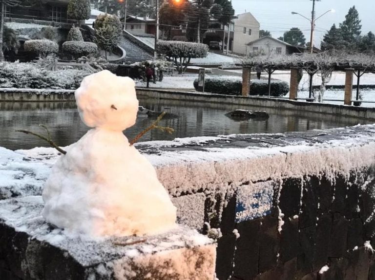 Santa Catarina registra neve e temperaturas negativas pelo terceiro dia