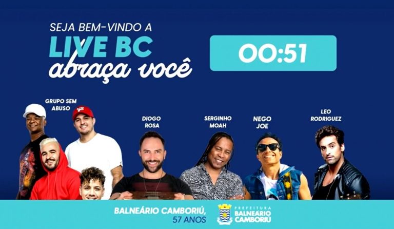 AO VIVO – Live BC Abraça Você comemora os 57 anos de Balneário Camboriú