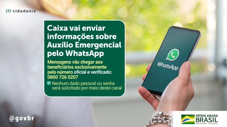 Recebeu mensagem no Whats sobre o Auxílio Emergencial? Saiba porquê
