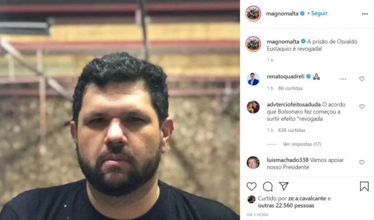 Ex-senador diz que prisão do jornalista Oswaldo Eustáquio foi revogada