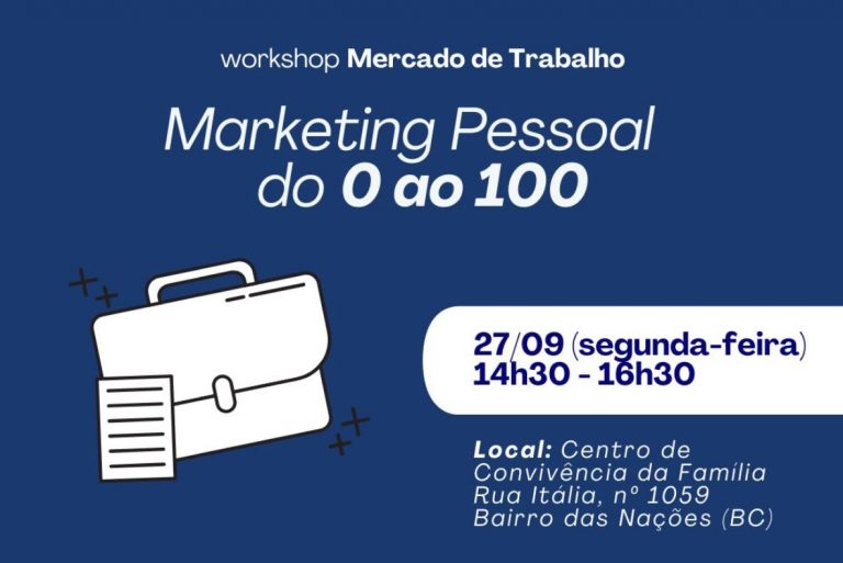 Inscrições abertas para workshop de marketing pessoal