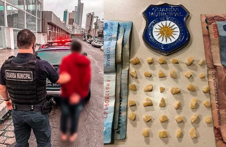 Homem detido com 38 pedras de crack, assina TC por “posse de droga” e é liberado