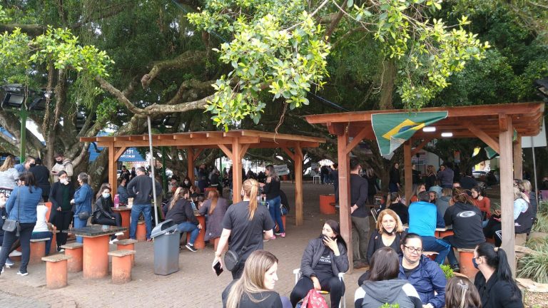 Profissionais de educação fazem paralisação em Camboriú