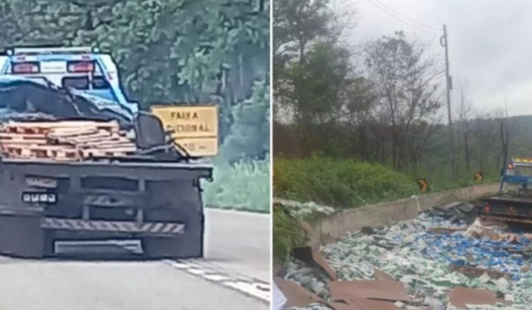 Ladrão morre em acidente com caminhão que havia acabado de roubar