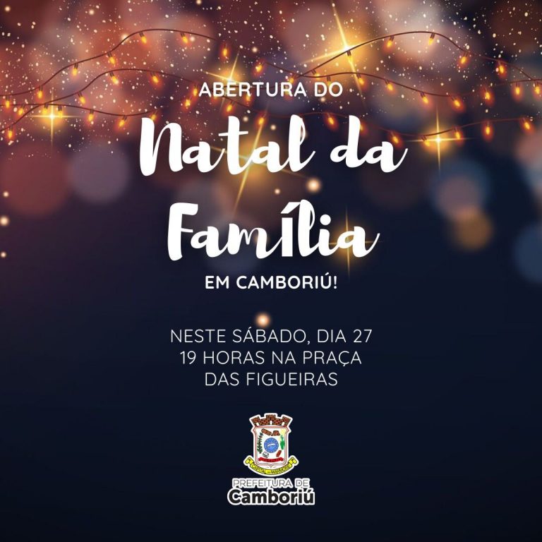 Abertura do Natal em Camboriú será neste sábado, dia 27