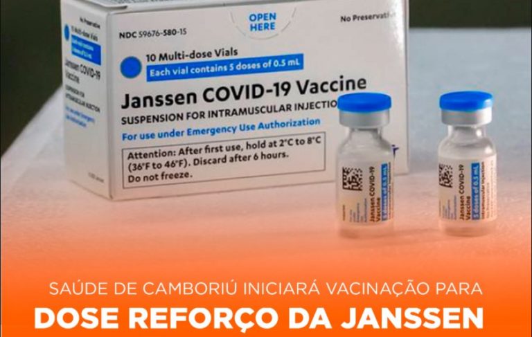 Saúde de Camboriú realizará o reforço da vacina Janssen