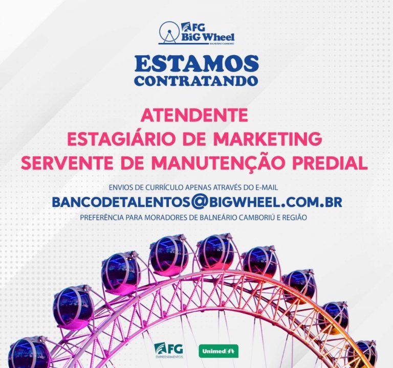 Roda Gigante está com vagas abertas para a temporada