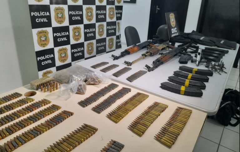 Mega Assalto evitado: Polícia Civil apreende dinamite, fuzis e carros blindados