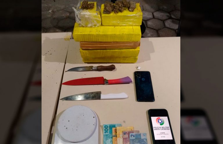 Homem é preso com 7 quilos de maconha em Camboriú