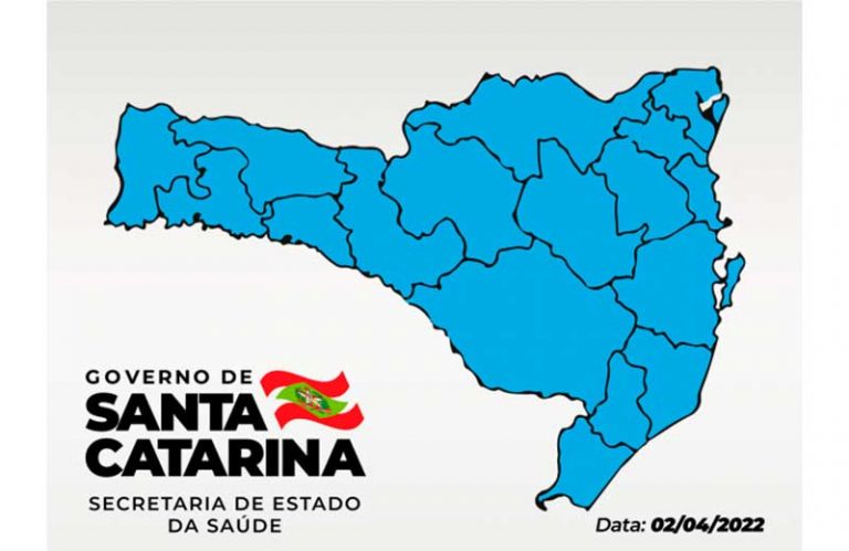 Santa Catarina está toda azul na matriz de risco para COVID