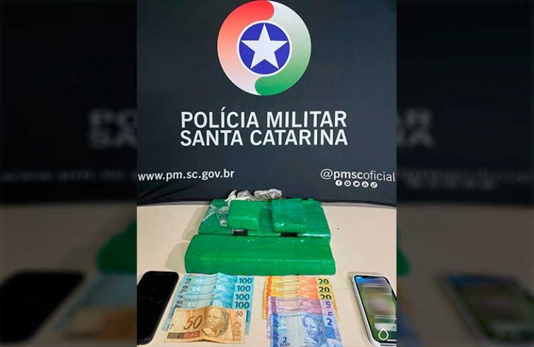 PM prende dois com 3 quilos de maconha em Camboriú