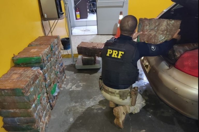 PRF apreende 357 kg de maconha após homem fugir de fiscalização em Joinville
