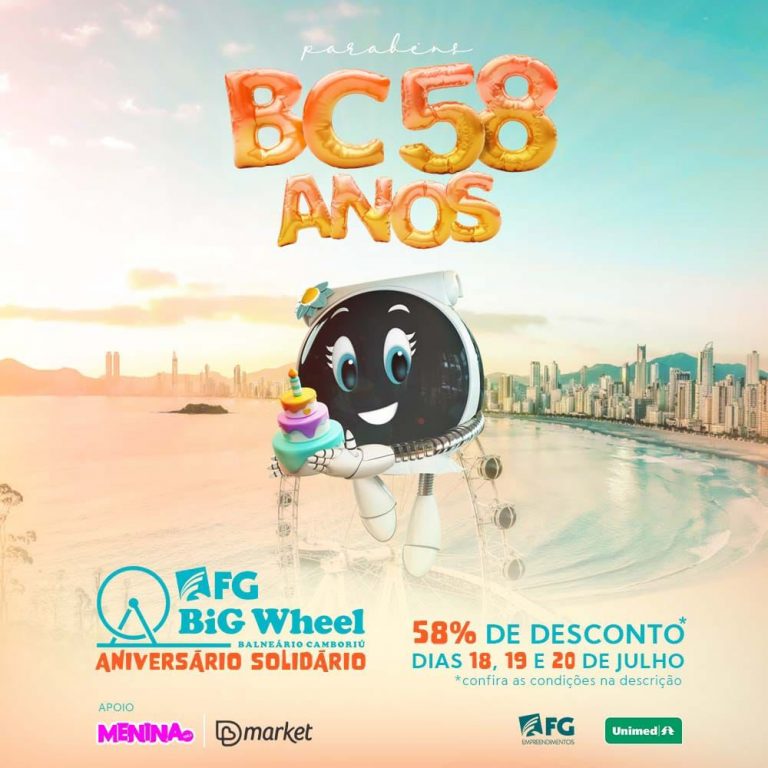 Moradores de Balneário Camboriú e Camboriú com desconto na FG Big Wheel