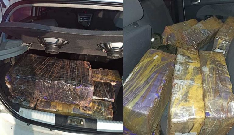 Após furar bloqueio da PRF e perseguição, homem é preso com 284 quilos de maconha