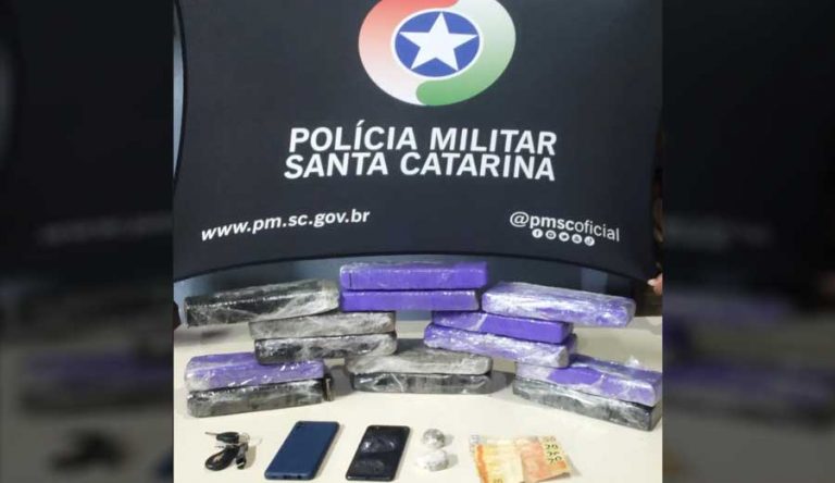 Dupla é presa com mais de 8kg de maconha em Camboriú