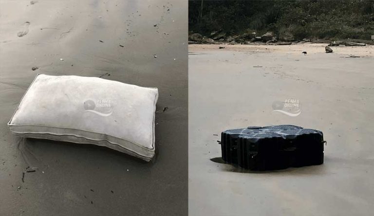 Destroços do clube flutuante que naufragou em Balneário Camboriú são encontrados em Penha