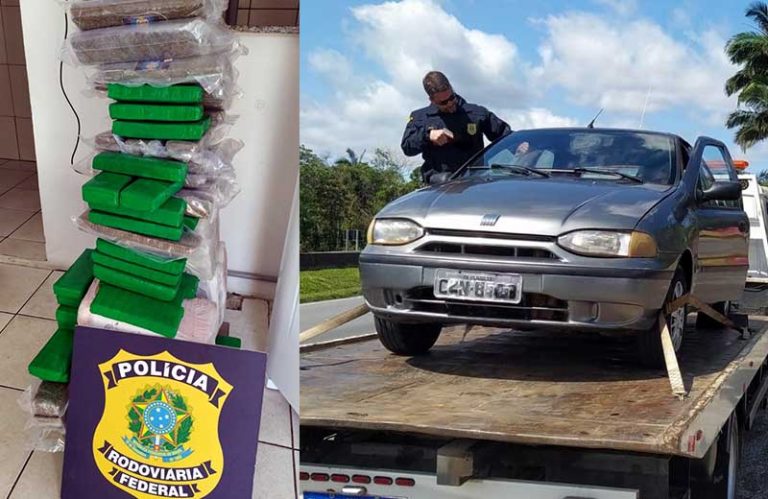 PRF apreende 114 quilos de maconha que viria para Balneário Camboriú