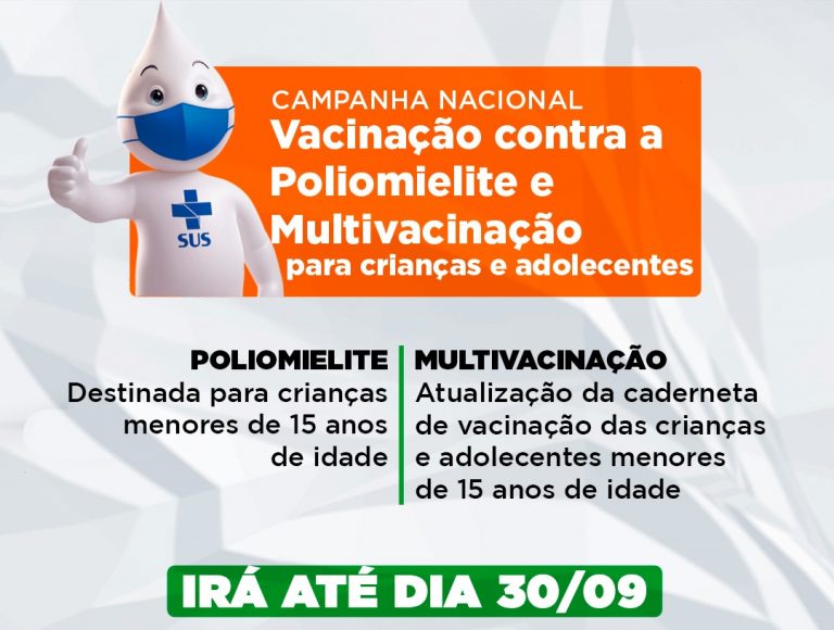 Saúde de Camboriú prorroga campanha de Vacinação contra Poliomielite e Multivacinação