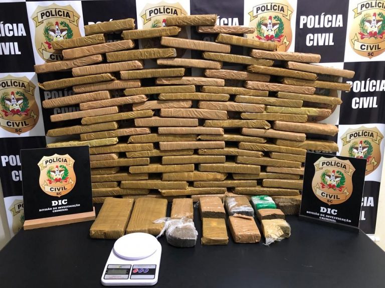 Polícia Civil cumpre mandados judiciais e apreende 40 quilos de maconha em Camboriú